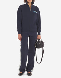 Pantalon droit avec bandes latérales - Navy