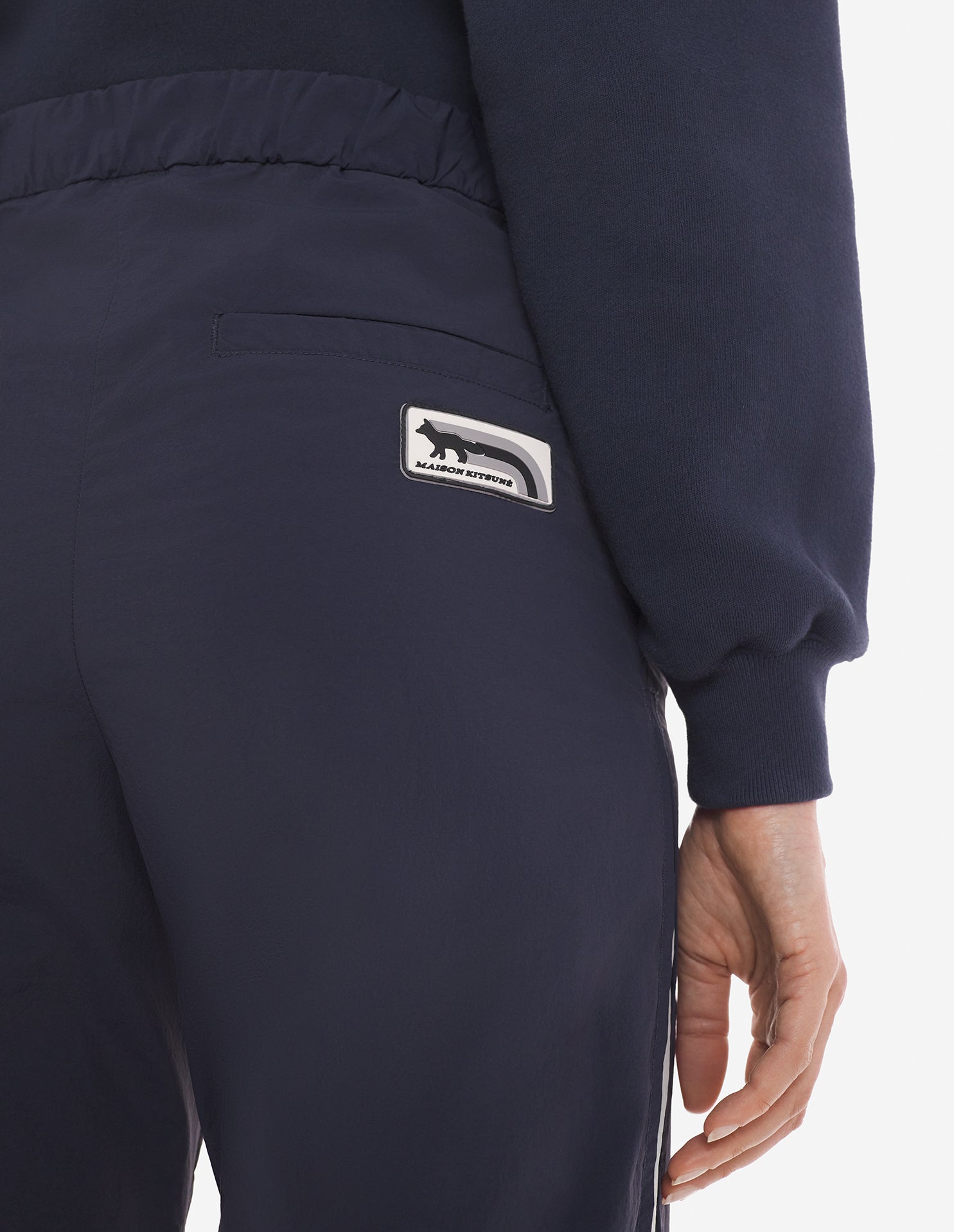 Pantalon droit avec bandes latérales - Navy