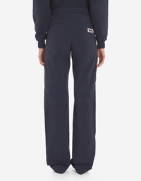 Pantalon droit avec bandes latérales - Navy