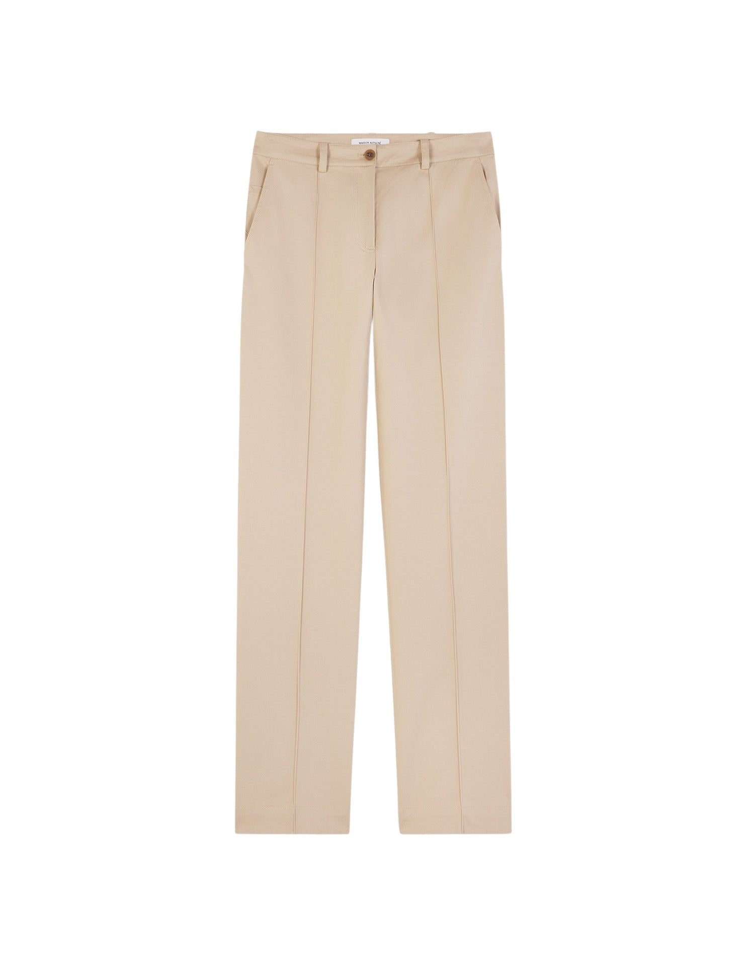 Pantalon chino avec broderie - Light Beige