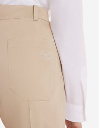 Pantalon chino avec broderie - Light Beige