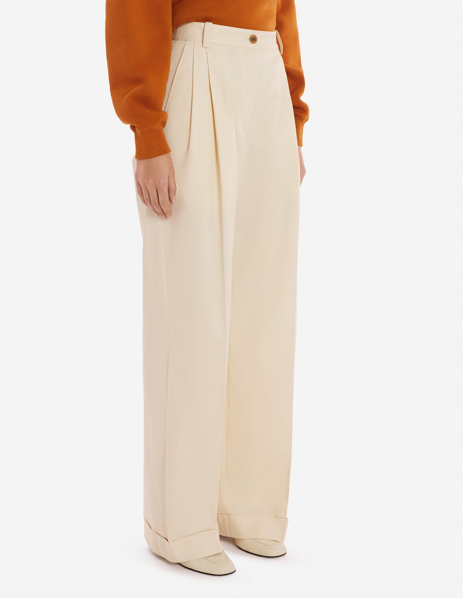 Pantalon ample avec broderie - Paper