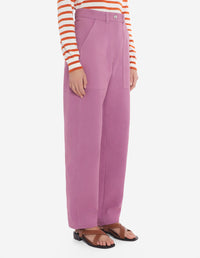 Pantalon droit brodé en denim - Blossom