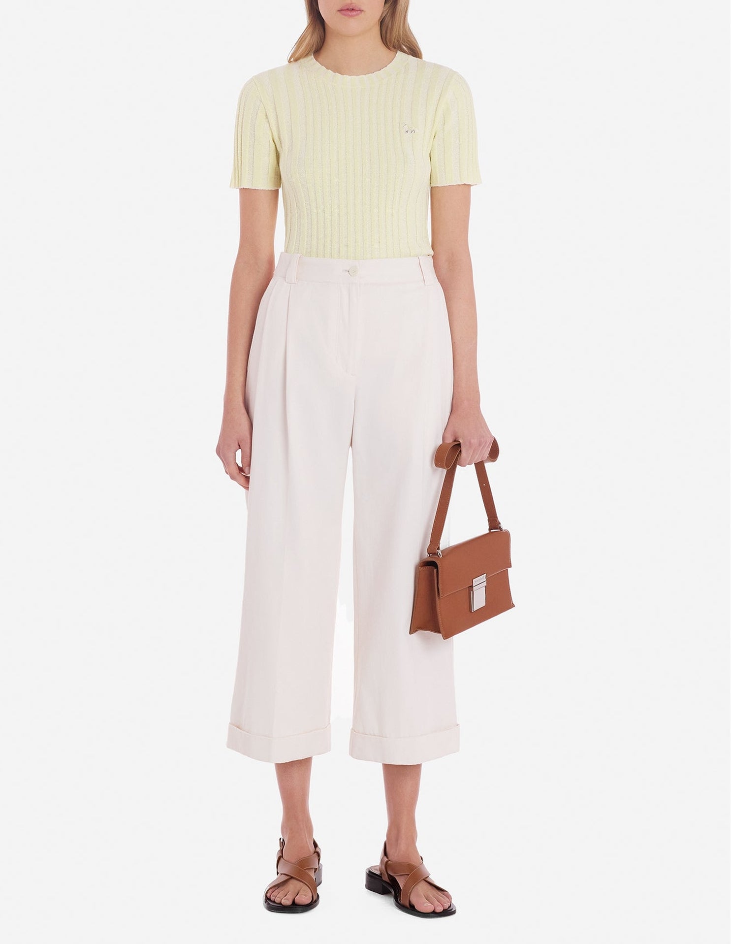 Pantalon croisé et ample avec broderie - Fresh Cotton