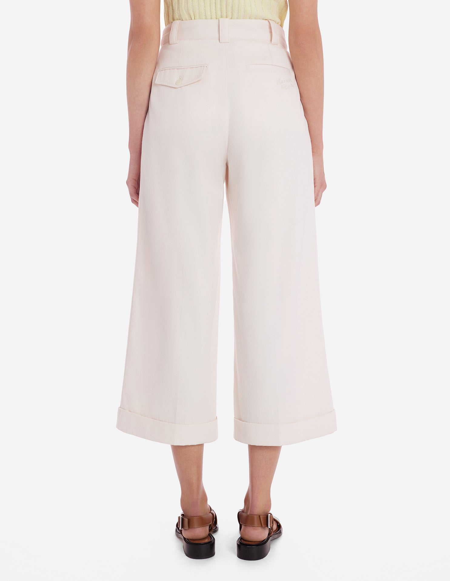 Pantalon croisé et ample avec broderie - Fresh Cotton