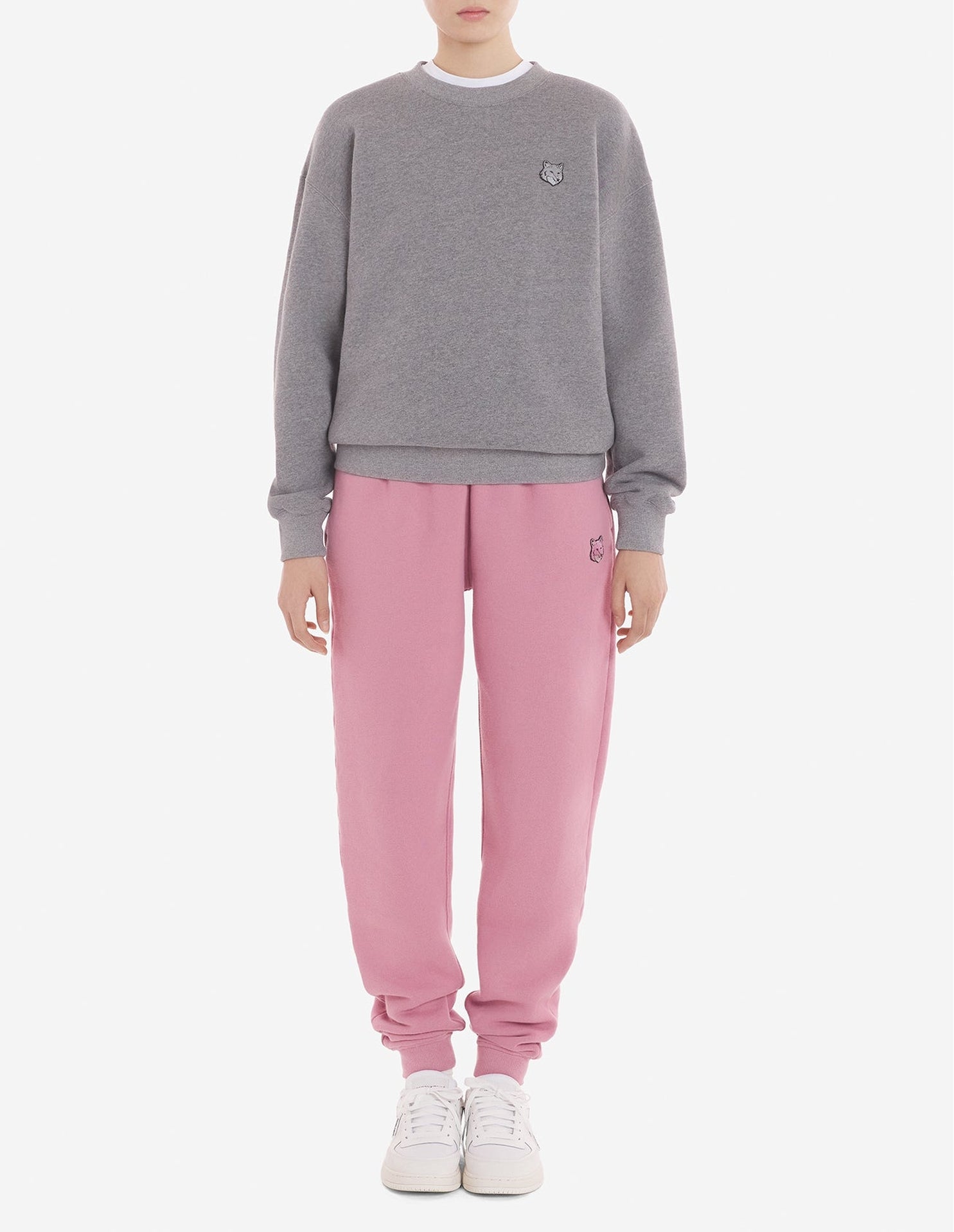 Pantalon de survêtement Bold Fox Head avec écusson - Rosebud