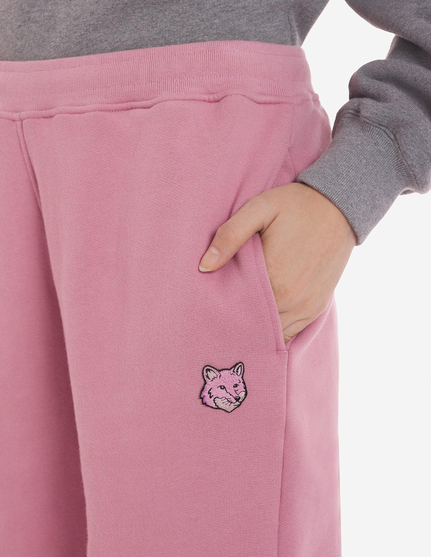 Pantalon de survêtement Bold Fox Head avec écusson - Rosebud
