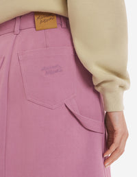 Jupe droite brodée en denim - Blossom