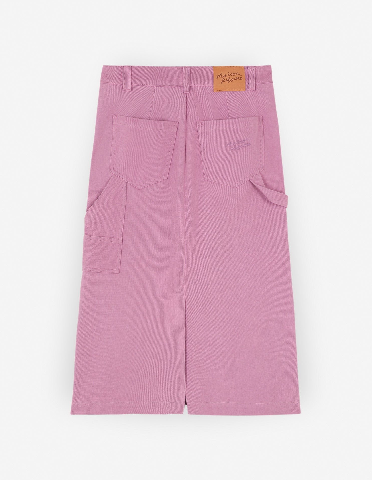 Jupe droite brodée en denim - Blossom