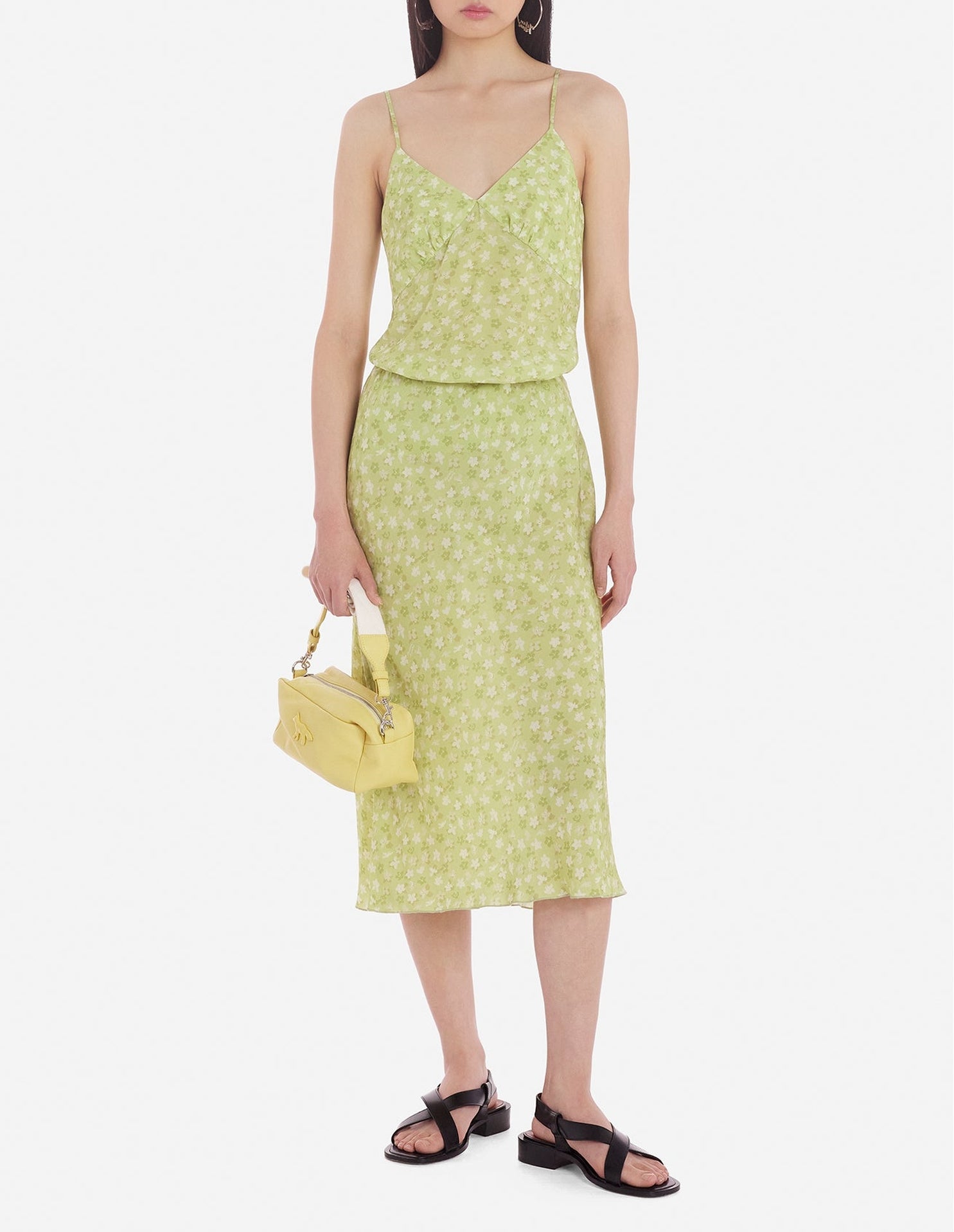 Jupe évasée longueur midi à motif - Lime Design
