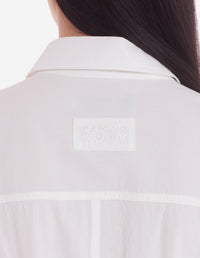 Robe chemise à manches courtes - White