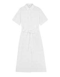 Robe chemise à manches courtes - White
