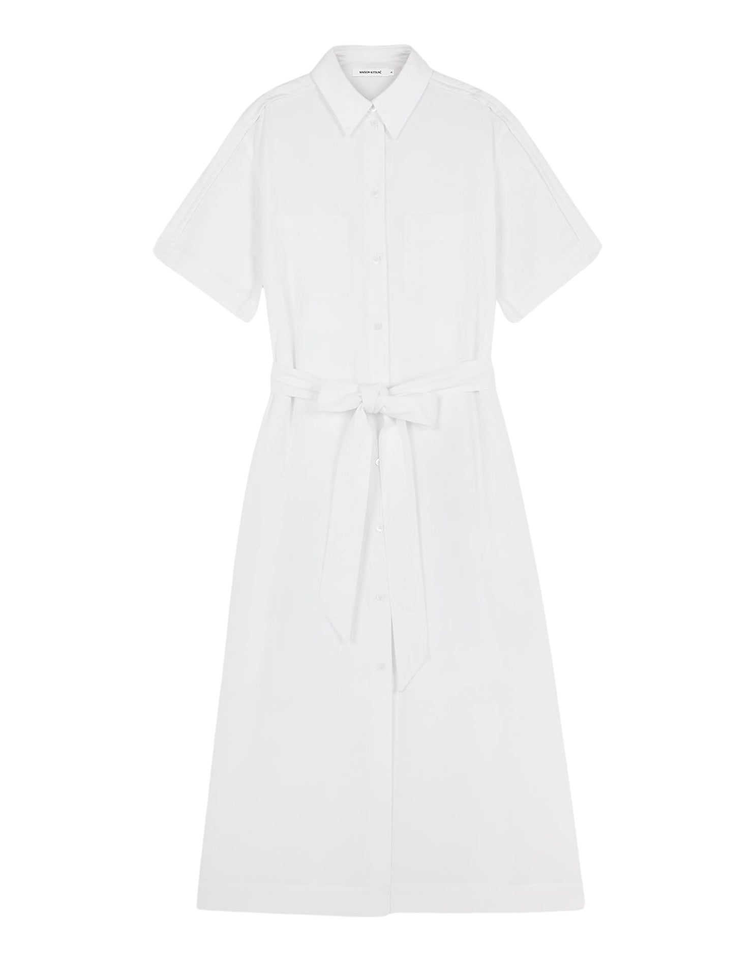 Robe chemise à manches courtes - White