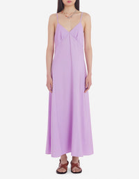 Robe longues à fines bretelles évasée - Lilac