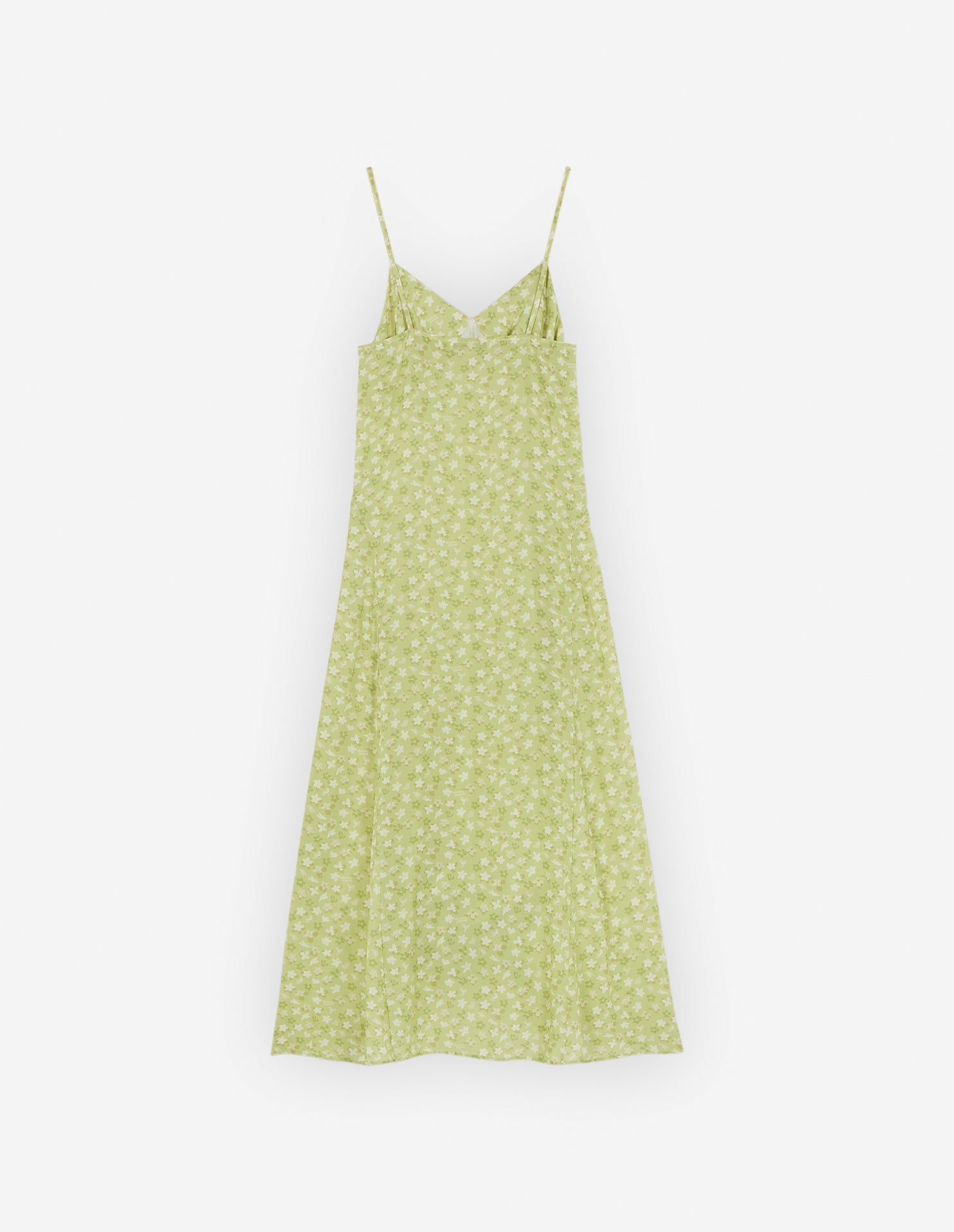 Robe longues évasée à fines bretelles et motif - Lime Design