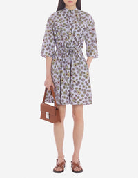 Robe droite avec poches et motif - Lavender Design