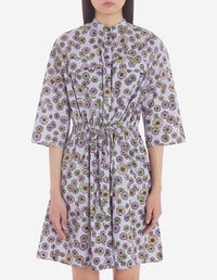Robe droite avec poches et motif - Lavender Design