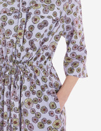Robe droite avec poches et motif - Lavender Design