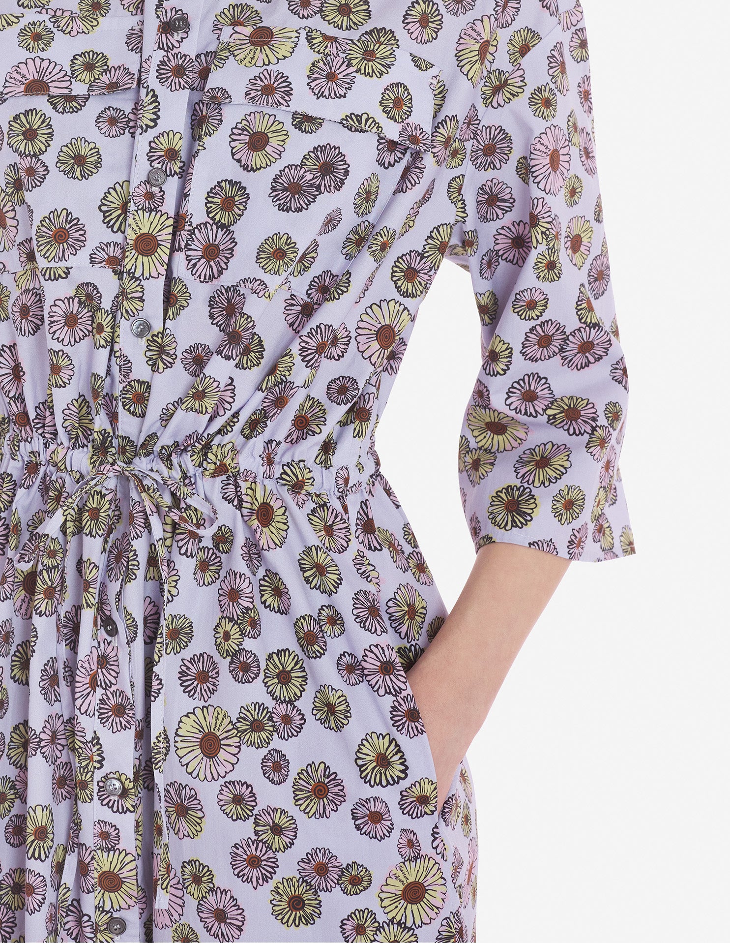 Robe droite avec poches et motif - Lavender Design