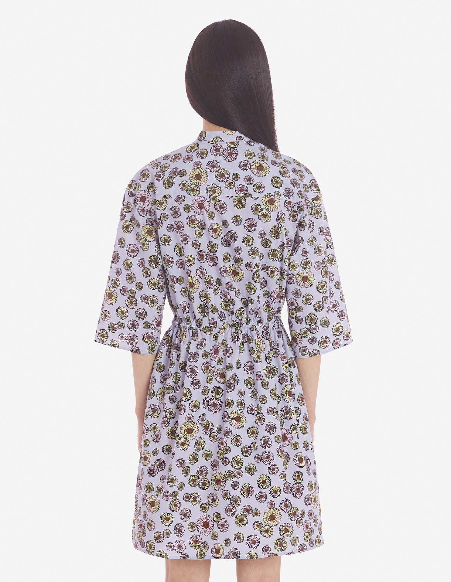 Robe droite avec poches et motif - Lavender Design