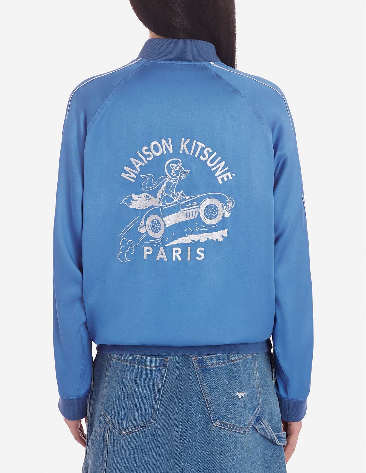 Bomber satiné avec broderie - Hampton Blue
