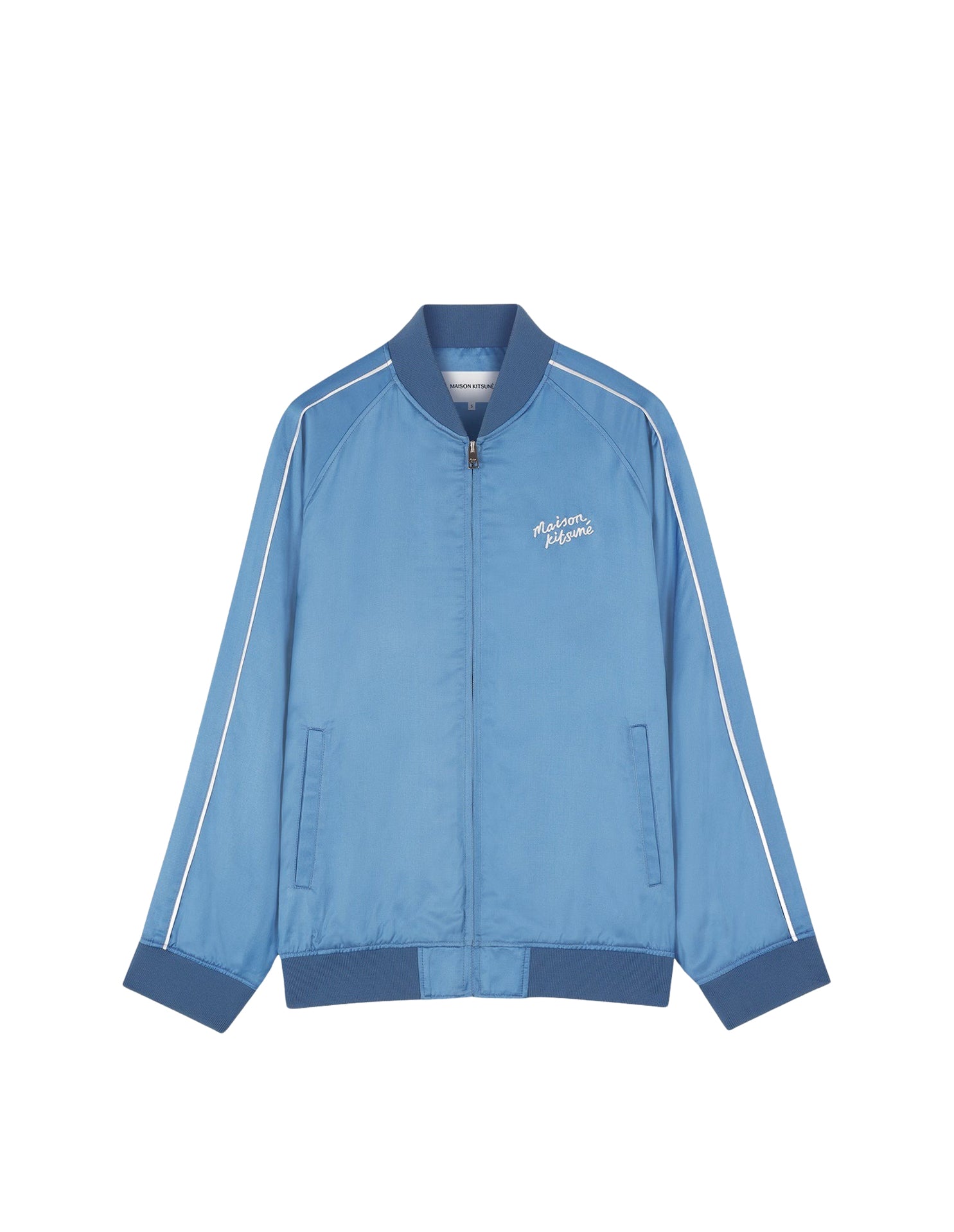 Bomber satiné avec broderie - Hampton Blue