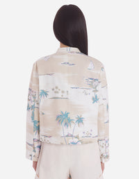 Veste droite imprimée avec logo - Paper Design