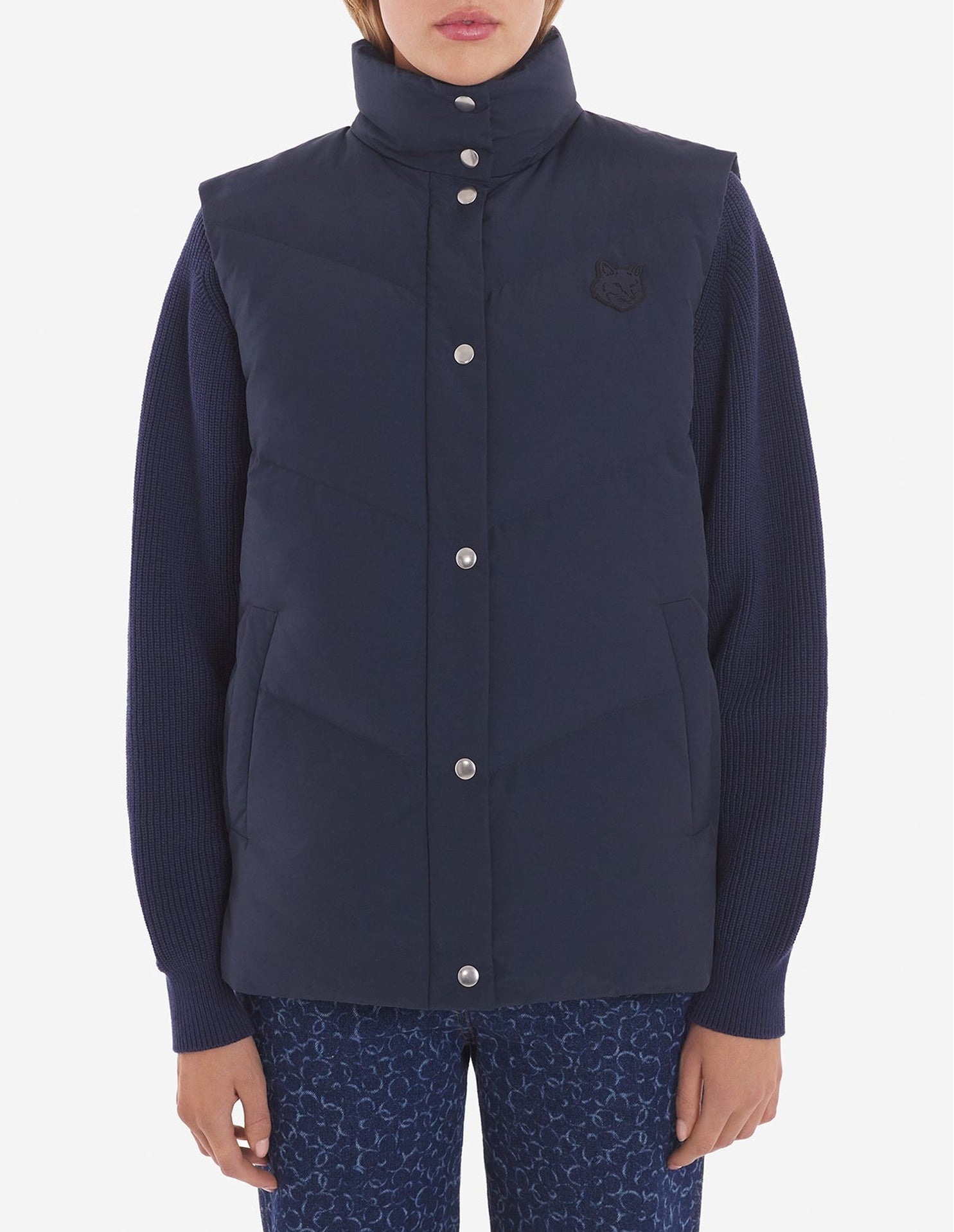 Doudoune courte Bold Fox Head sans manches - Navy