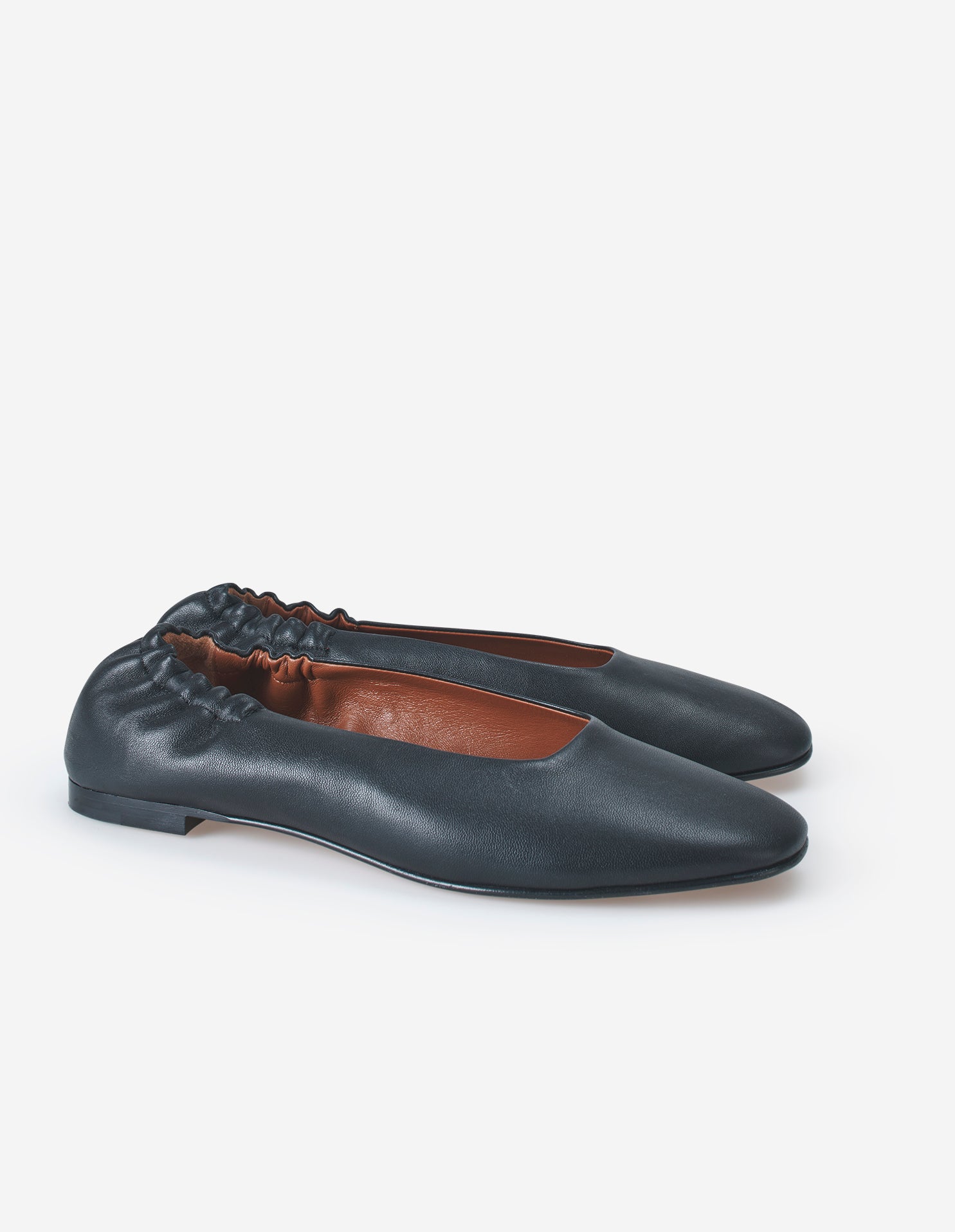 Flat leather ballerinas - Black