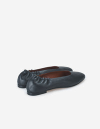 Flat leather ballerinas - Black