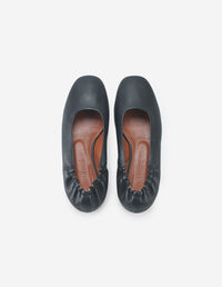 Flat leather ballerinas - Black