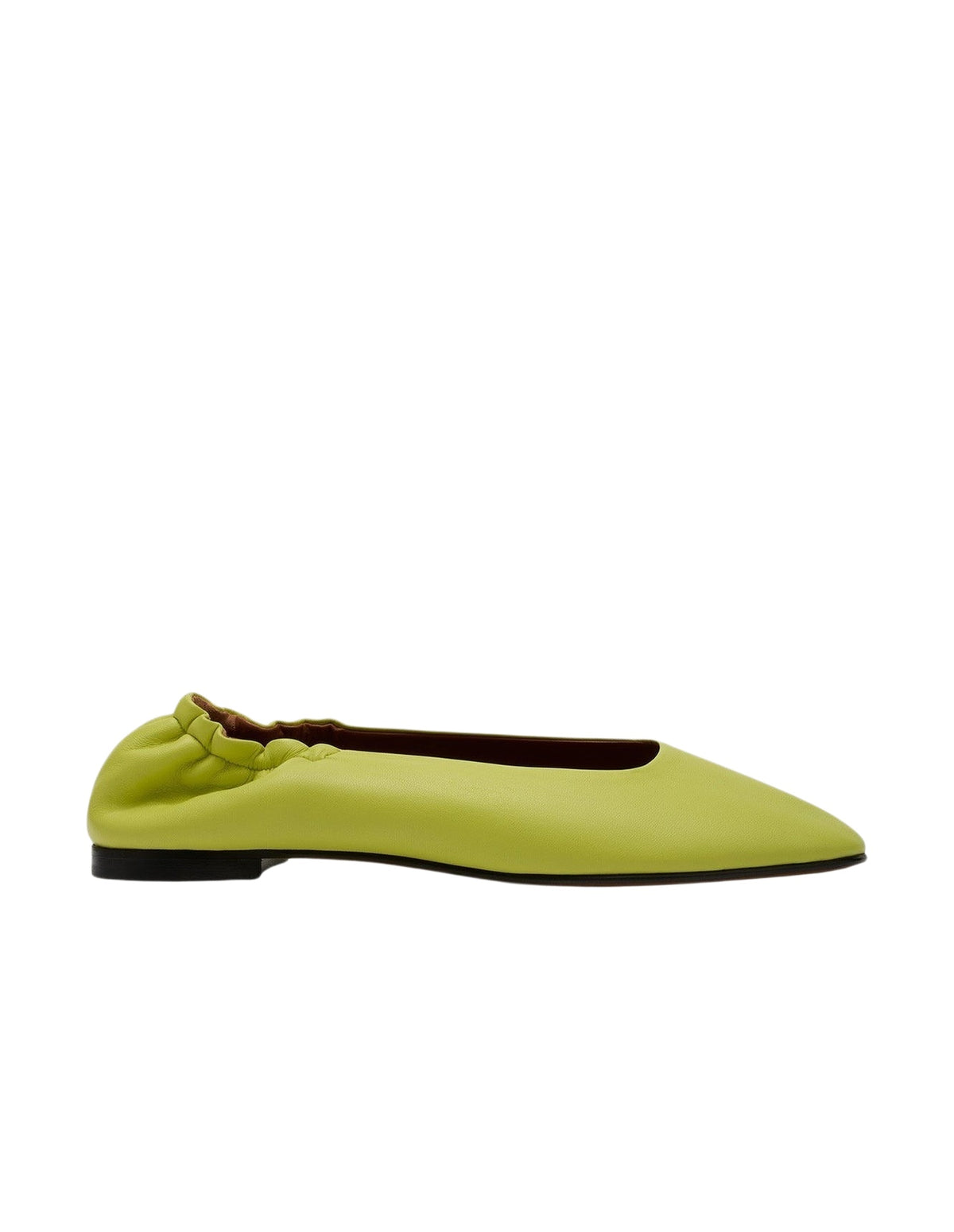 Ballerines plates en cuir - Lime Green