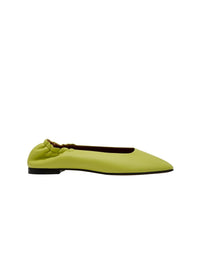 Flat leather ballerinas - Lime Green