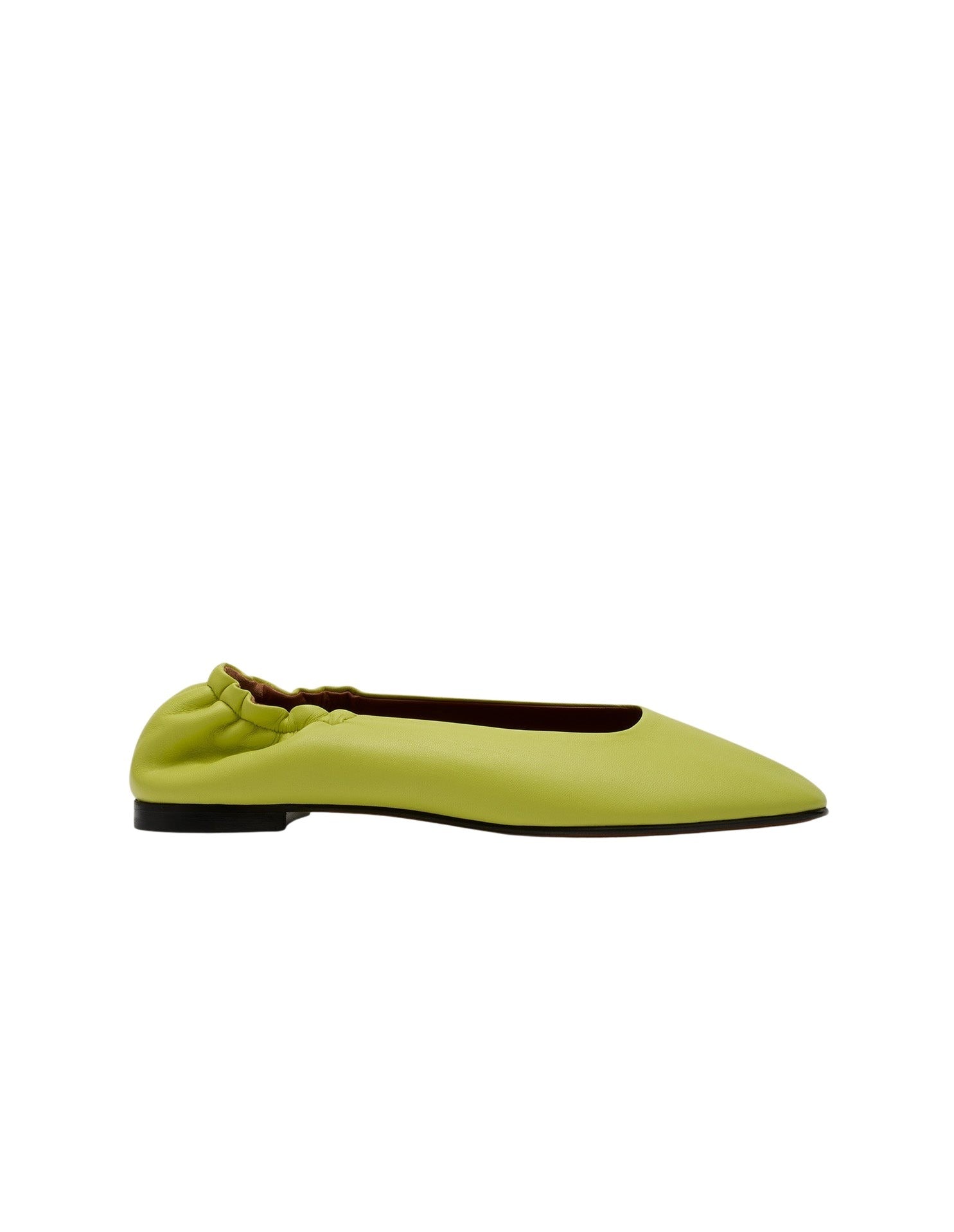 Flat leather ballerinas - Lime Green