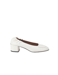 Round-toe leather pumps - Paper