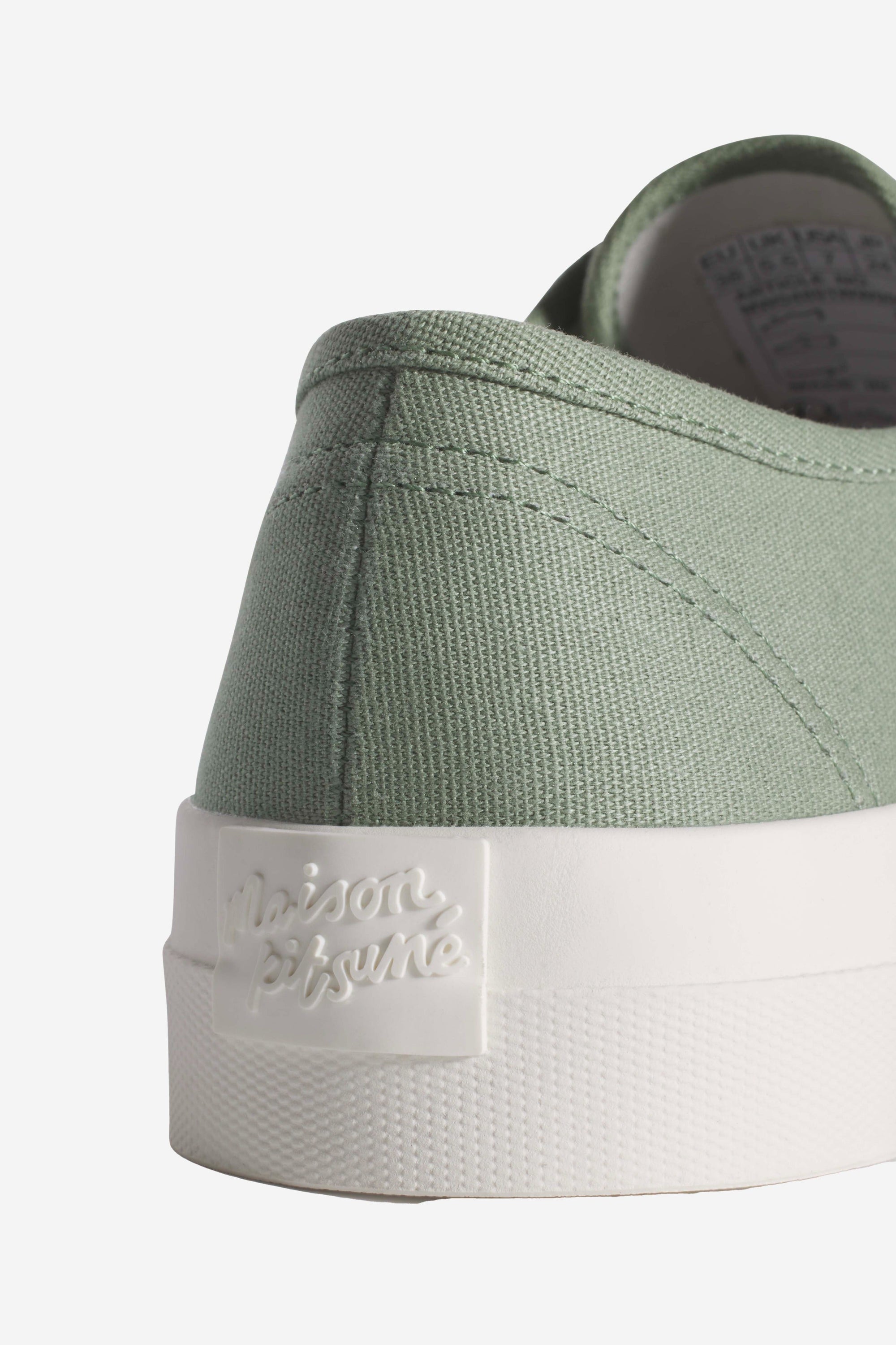 Baskets basses en tissu - Vert de Gris