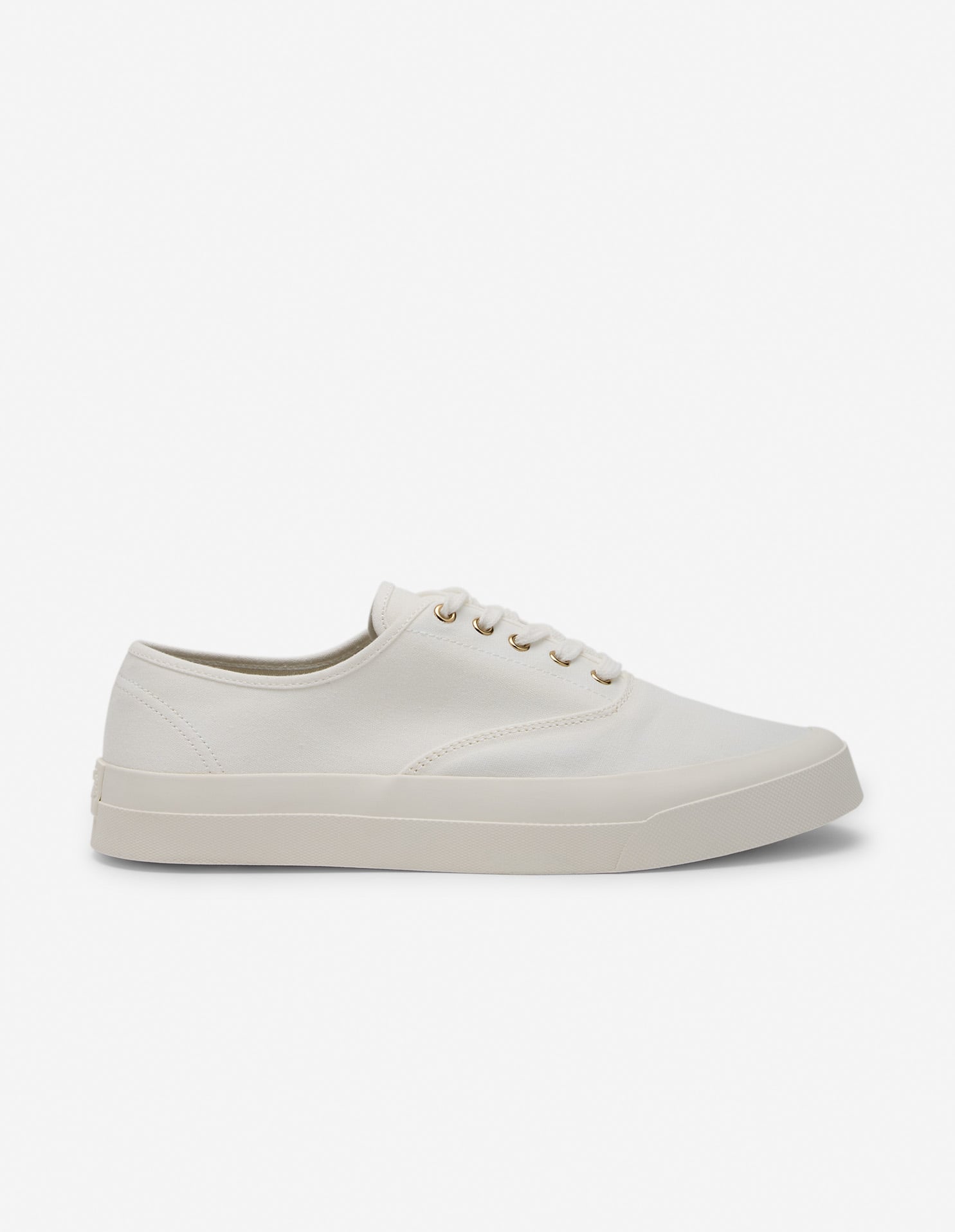 Canvas Lace-Up Sneakers - White