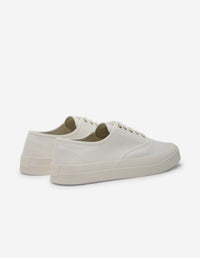 Canvas Lace-Up Sneakers - White