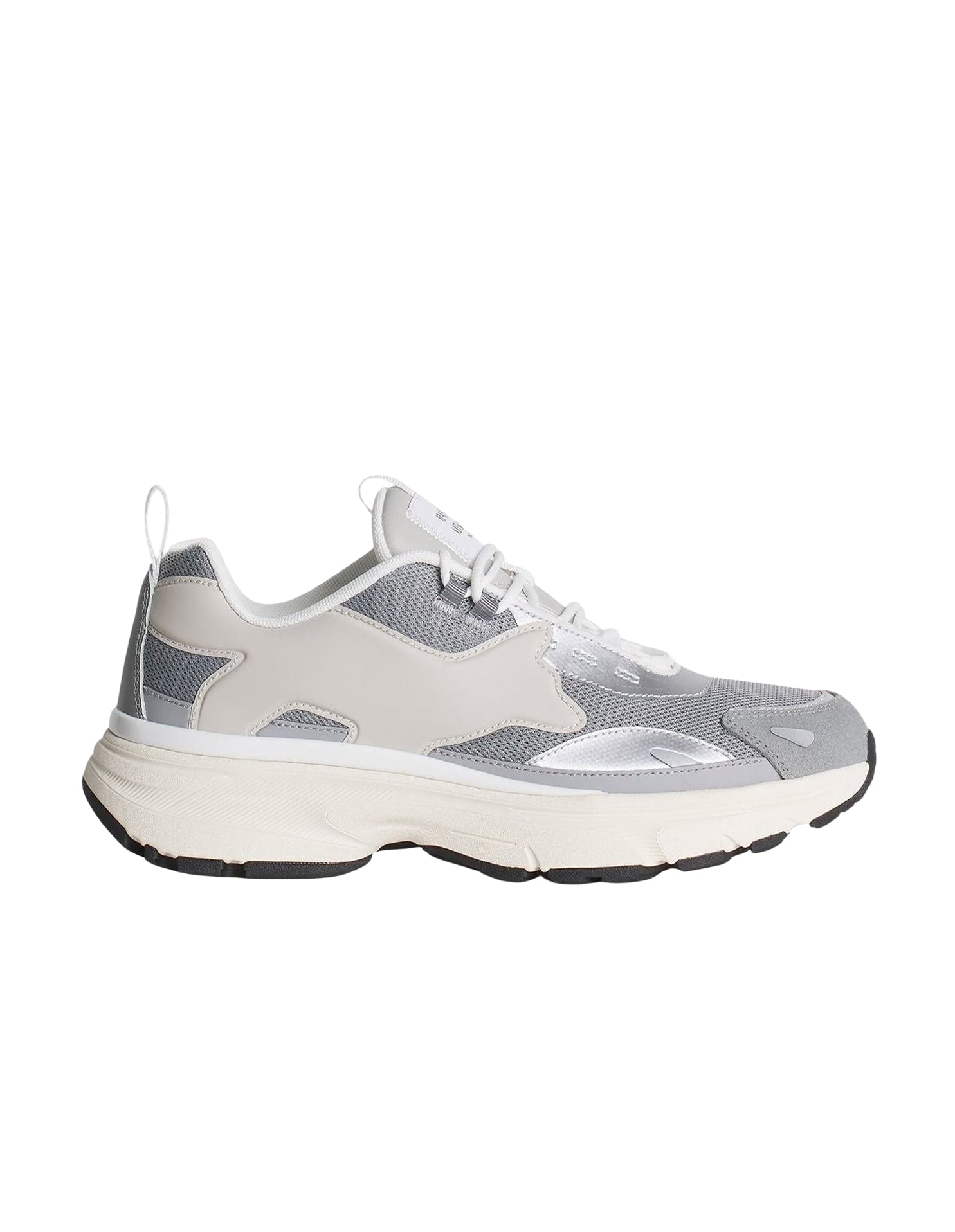 Baskets Sora en cuir mélangé - Silver & Patina Grey