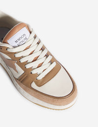 Chiru leather trainers - Latte & Sepia