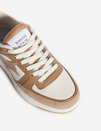 Baskets Chiru en cuir - Latte & Sepia
