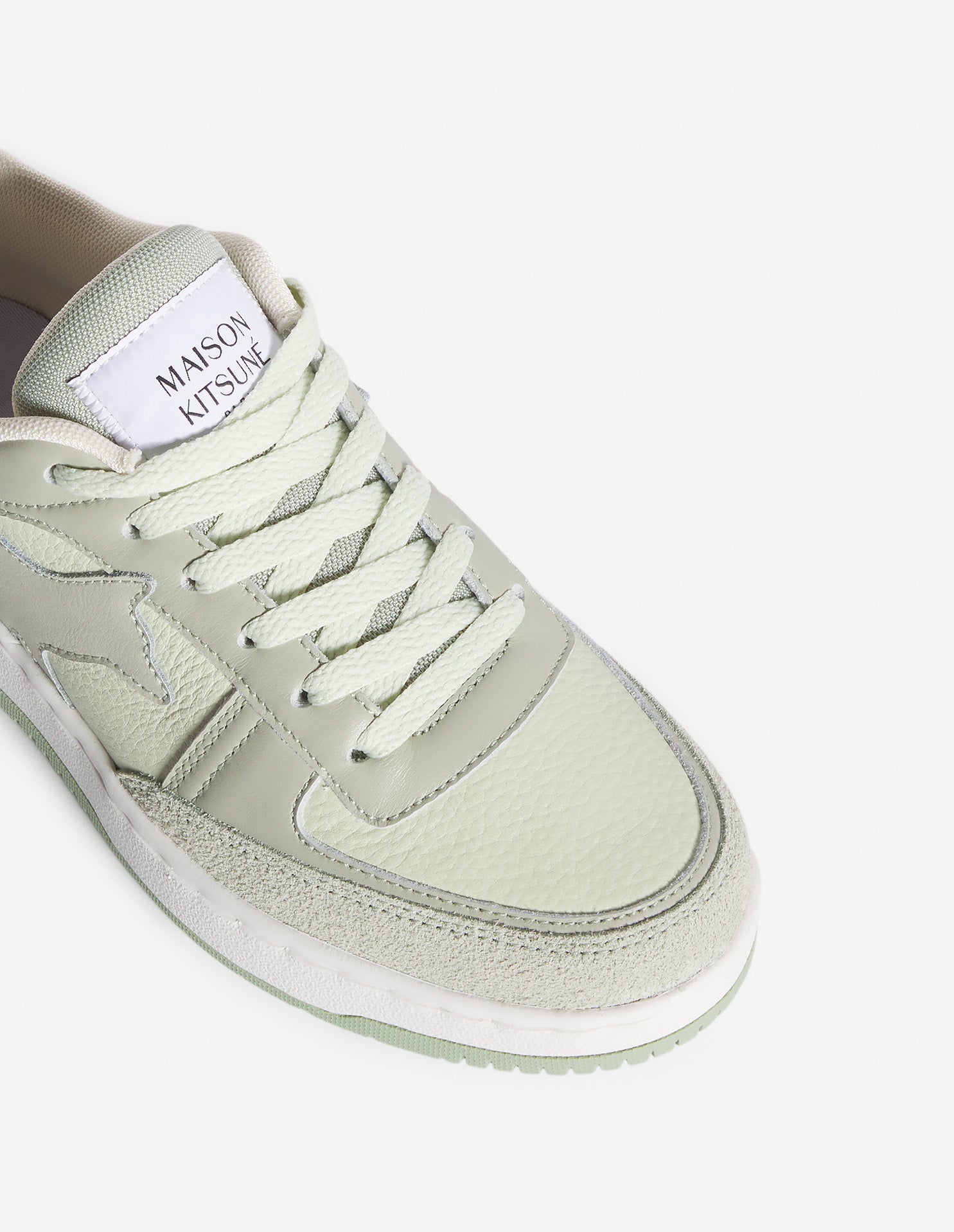 Baskets Chiru en cuir - Court Green & Mint Ice