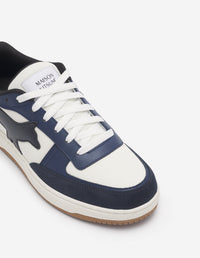 Baskets Chiru en coton et cuir - Navy