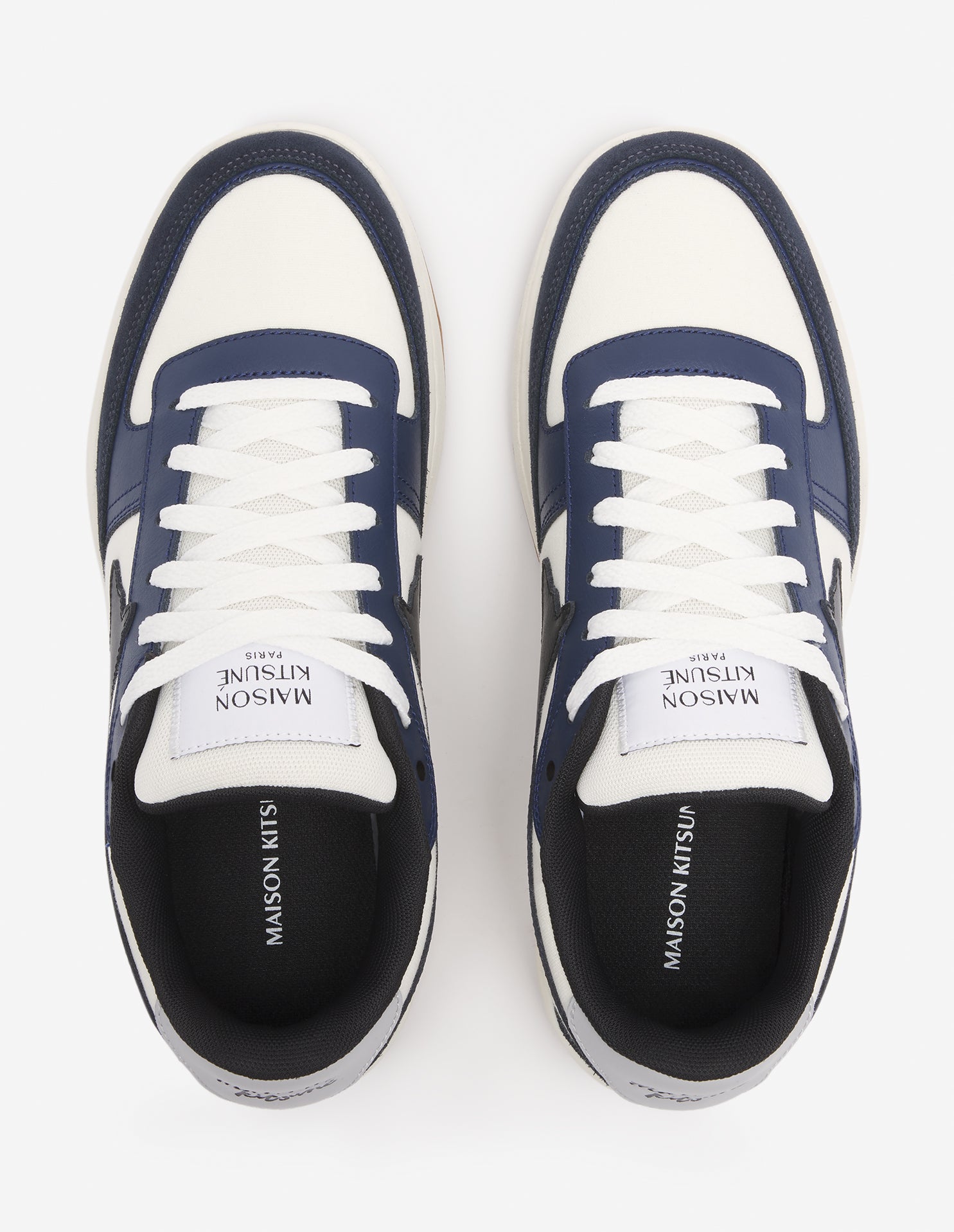 Baskets Chiru en coton et cuir - Navy