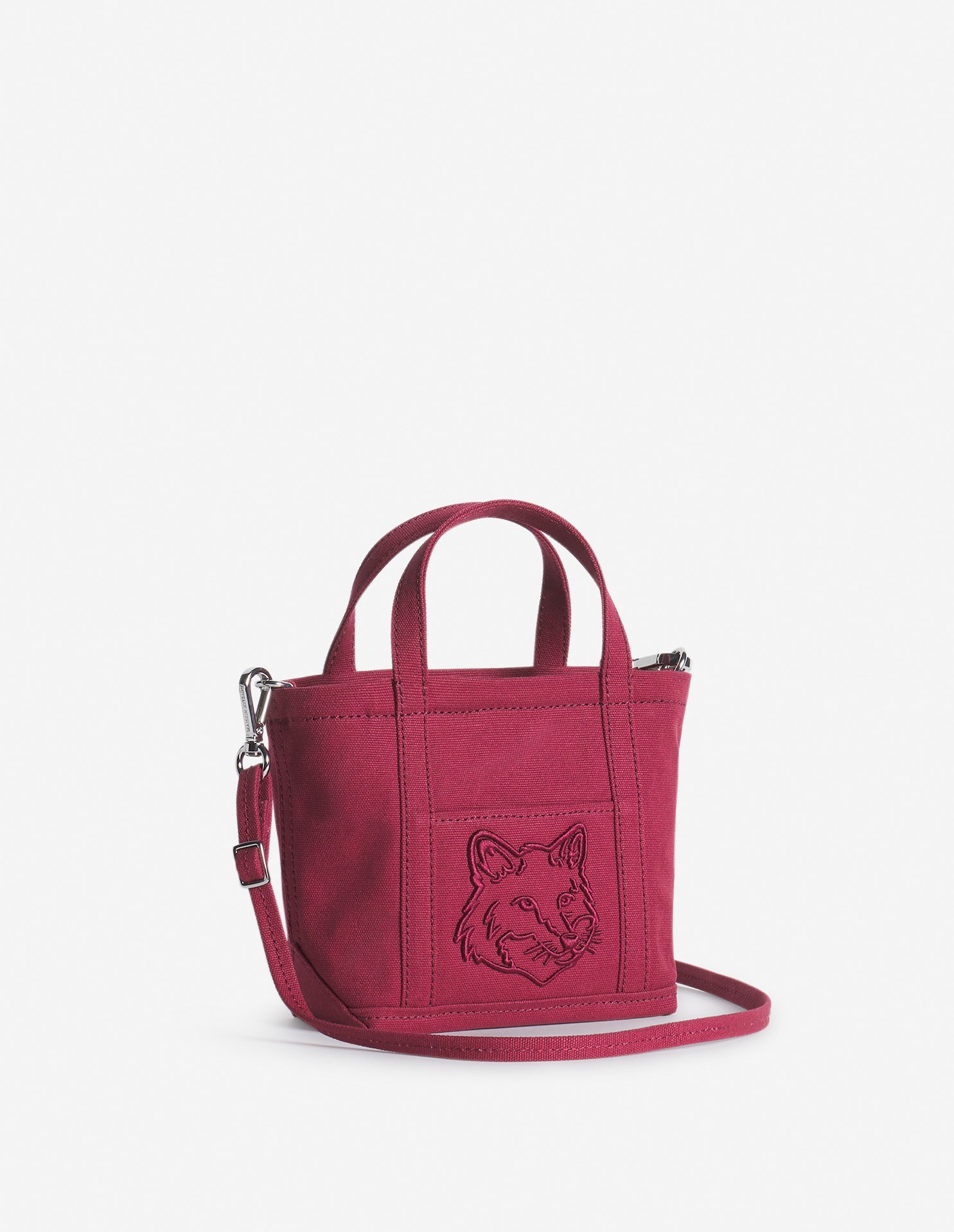 Fox head mini shopping bag - Red Brown