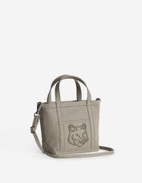Fox head mini shopping bag - Pebble