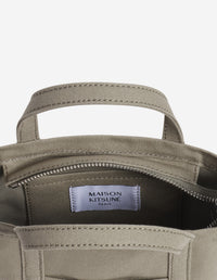 Fox head mini shopping bag - Pebble