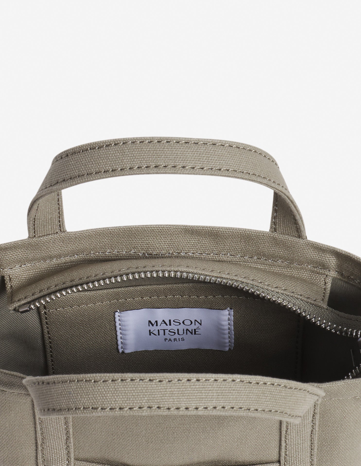 Fox head mini shopping bag - Pebble