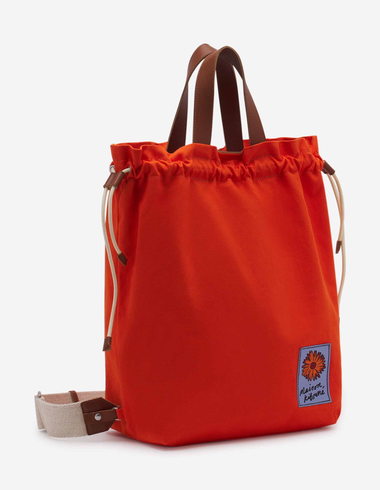 Sac seau avec écusson brodé - Hot Orange