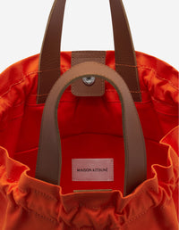 Sac seau avec écusson brodé - Hot Orange